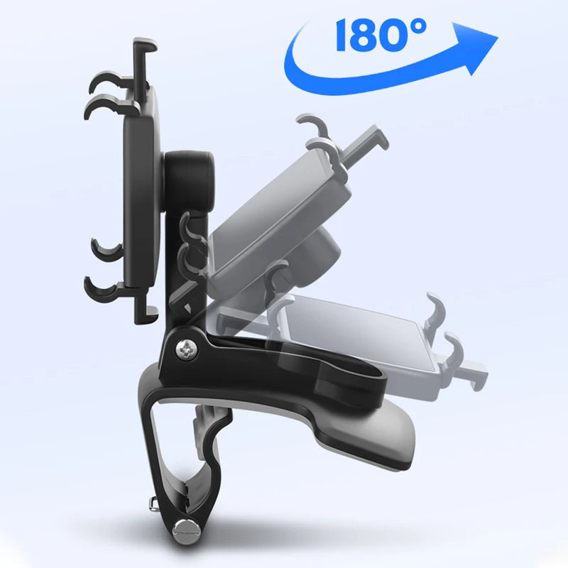 Support de téléphone de voiture à 360 degrés, support universel pour smartphone, fixation pour tableau de bord et poignée de voiture.