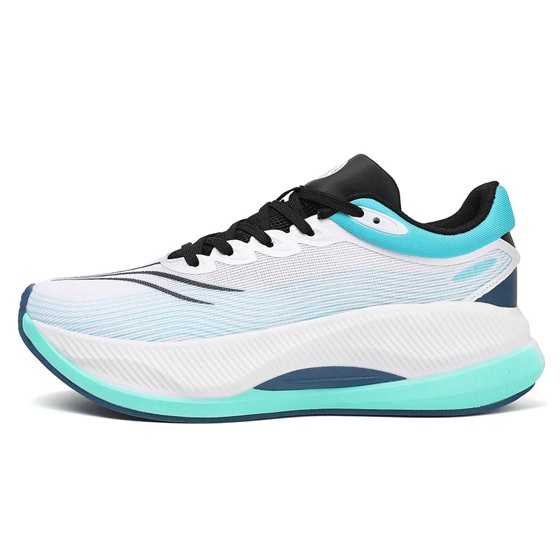 Chaussures de course tendance avec amorti, semelle en carbone respirante, ultralégères