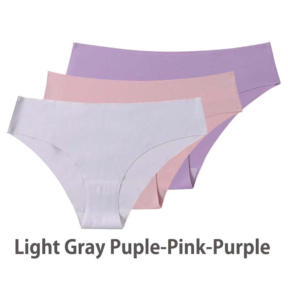 Ensemble de 3 culottes sexy sans coutures pour femme