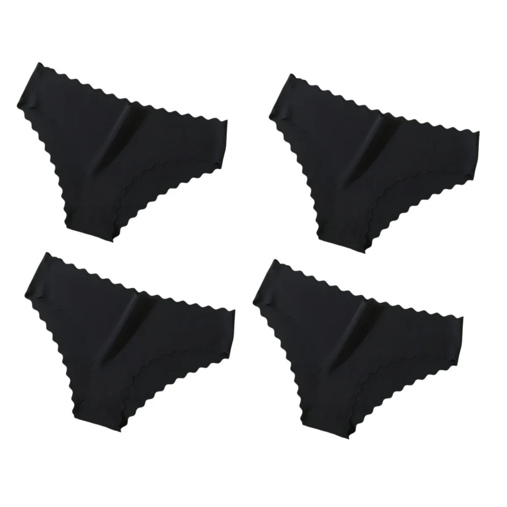 Ensemble de 4 culottes classiques pour femme, taille basse, tailles XS à XL.