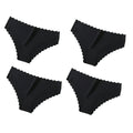 Ensemble de 4 culottes classiques pour femme, taille basse, tailles XS à XL.
