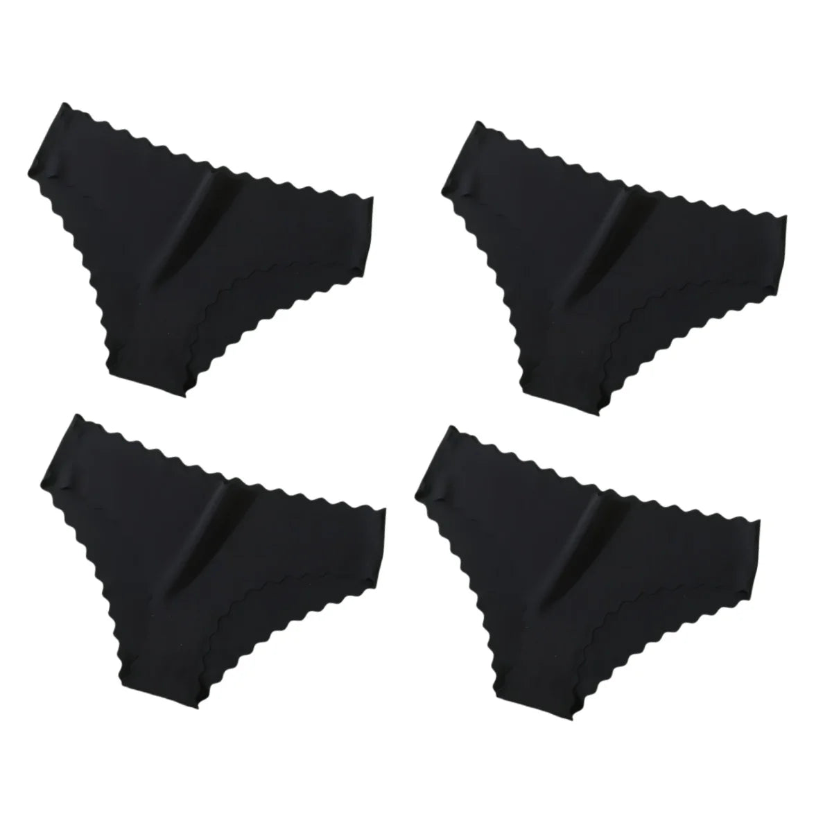 Ensemble de 4 culottes classiques pour femme, taille basse, tailles XS à XL.