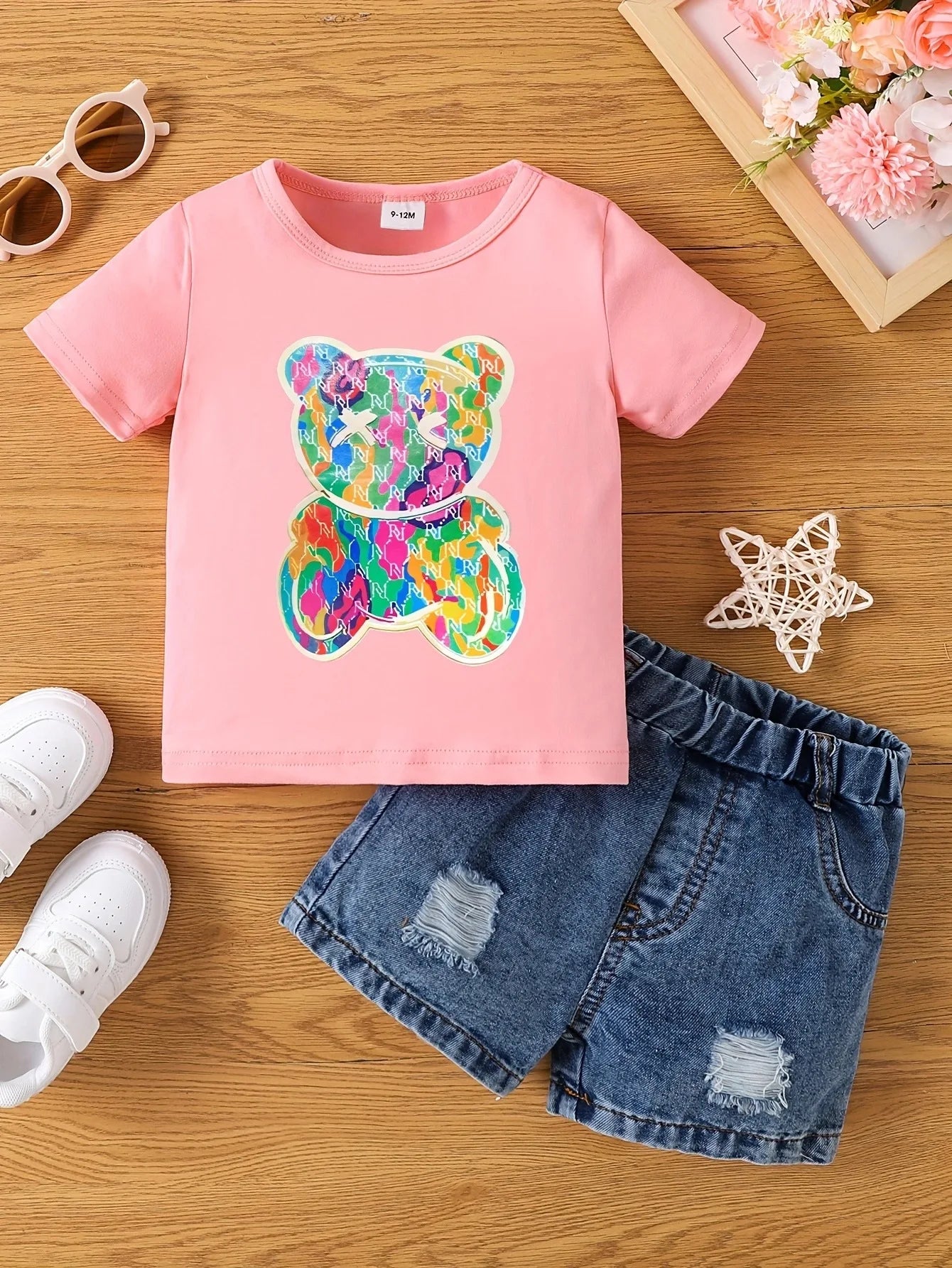 T-shirt d'été Aby pour filles. Short non inclus.