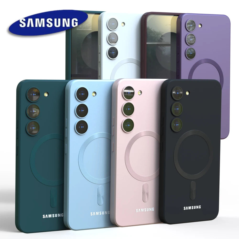 Coque MagSafe en silicone souple pour Samsung Galaxy