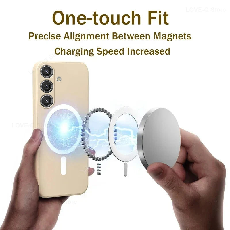 Étui de protection souple en silicone magnétique MagSafe - pour Samsung Galaxy