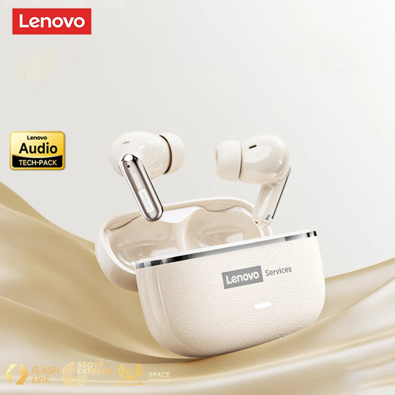 Écouteurs sans fil Lenovo LE208 TWS Bluetooth 6.0 en cuir, stéréo, réduction de bruit ENC, faible latence (38 ms), casque gaming