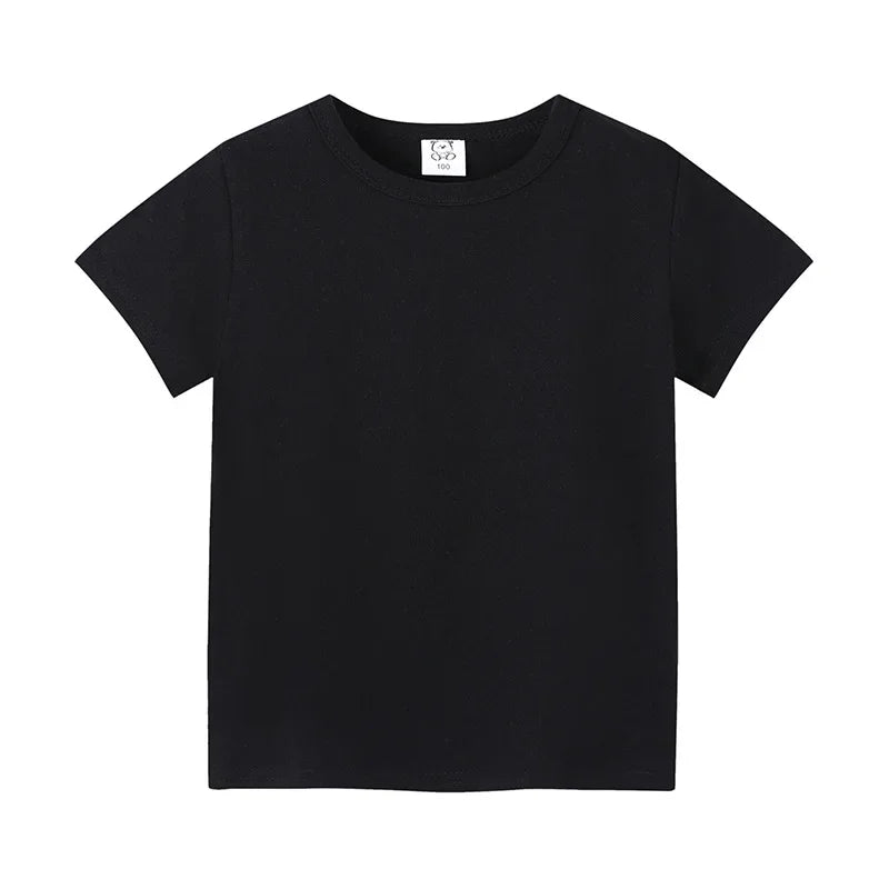 T-shirt d'été à manches courtes pour enfants de 2 à 12 ans, en coton - pour  garçons et filles.