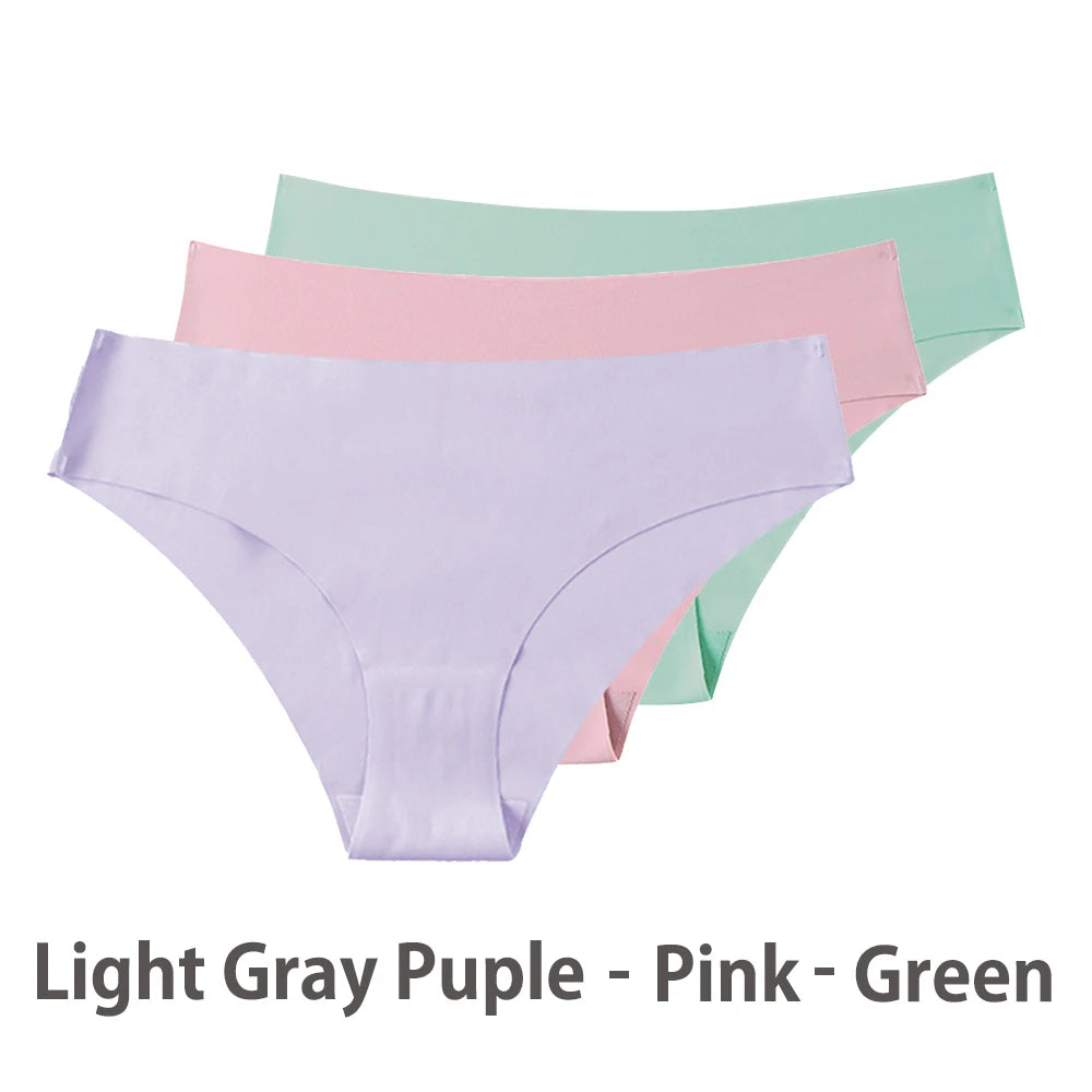 Ensemble de 3 culottes sexy sans coutures pour femme