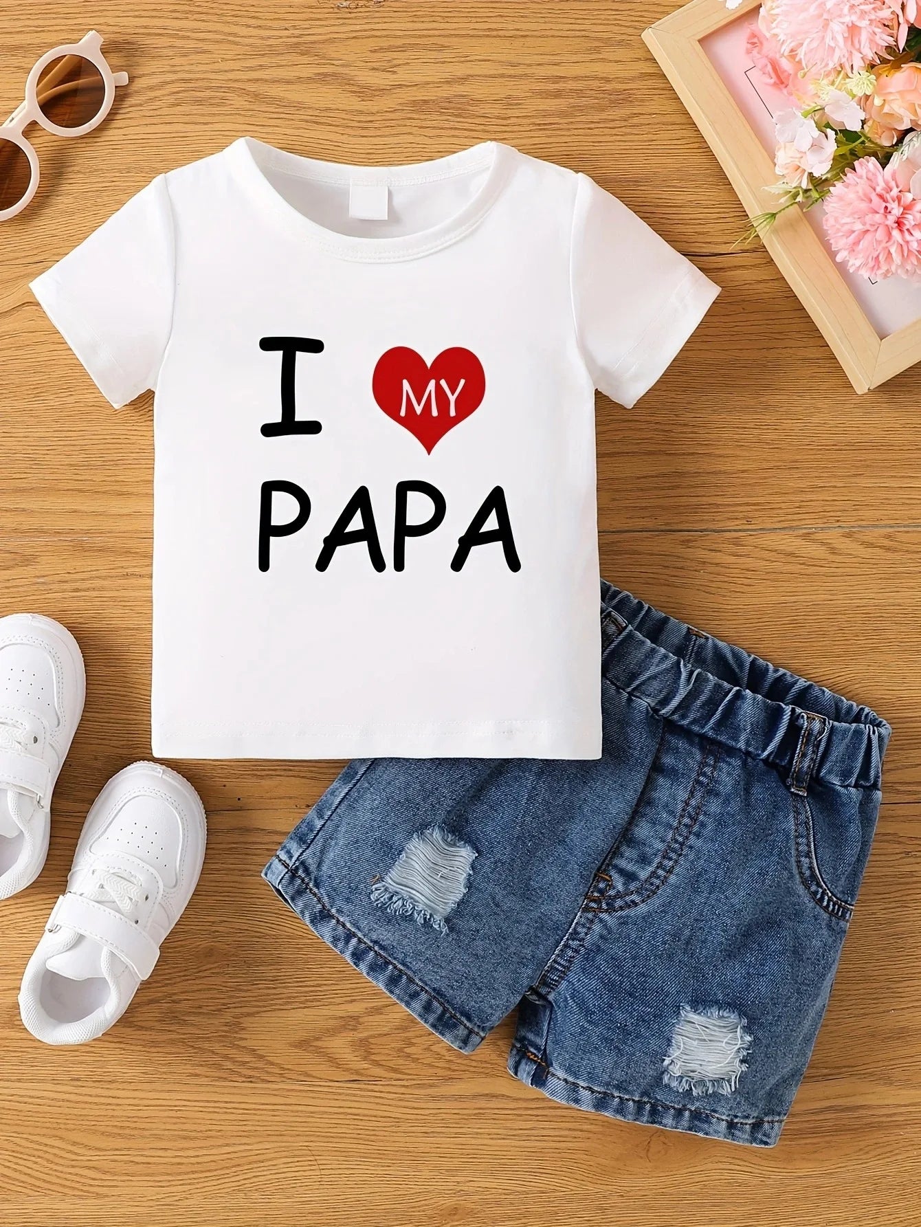 T-shirt d'été Aby pour filles. Short non inclus.