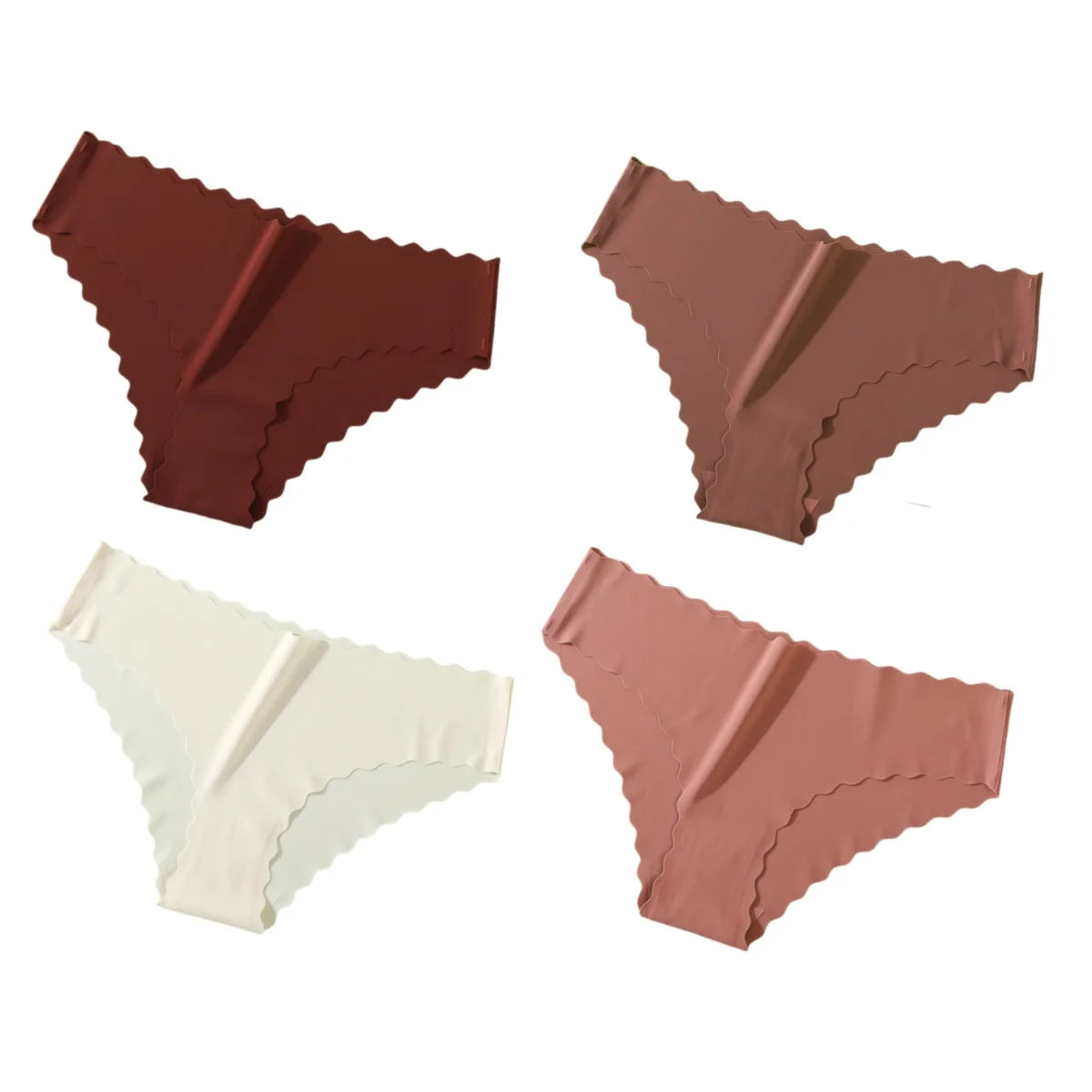 Ensemble de 4 culottes classiques pour femme, taille basse, tailles XS à XL.