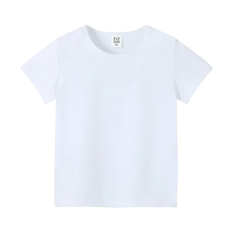 T-shirt d'été à manches courtes pour enfants de 2 à 12 ans, en coton - pour  garçons et filles.