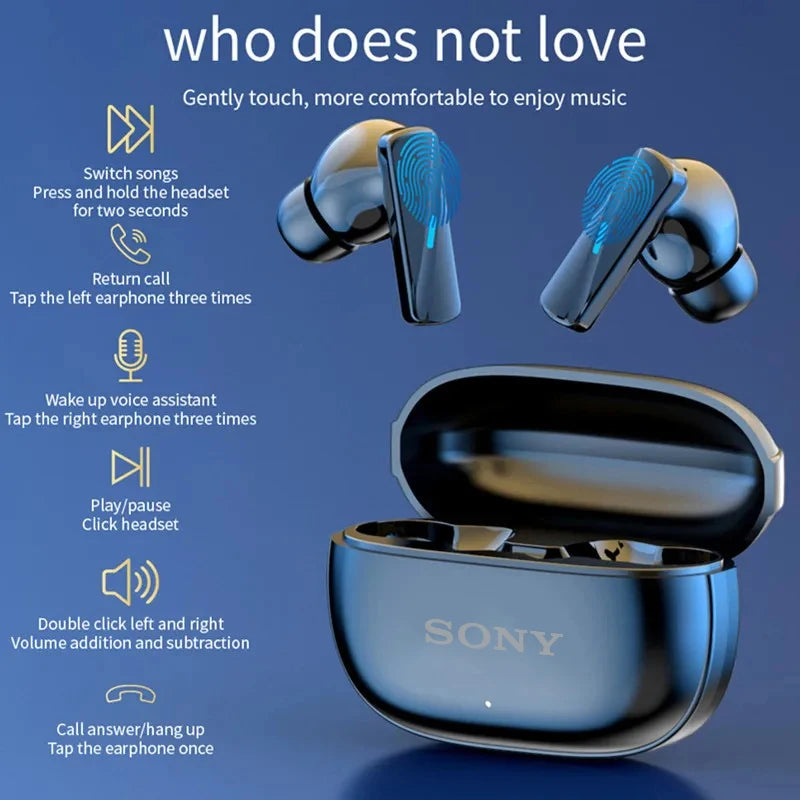 Écouteurs intra-auriculaires Bluetooth Sony Mate 50 d'origine, sans fil, stéréo, avec micro et commandes tactiles. Réduction de bruit active. Casque Hi-Fi pour le sport.