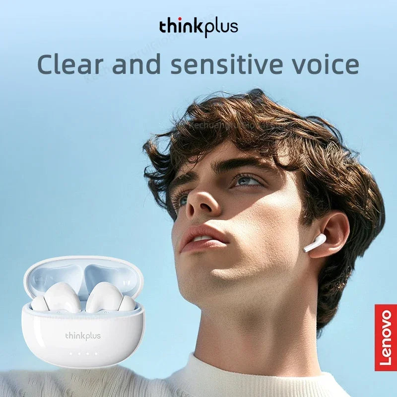 Écouteurs sans fil Lenovo LP5 PRO Bluetooth 5.4 TWS, son HiFi, idéaux pour le jeu et le sport, avec longue autonomie, commandes tactiles.