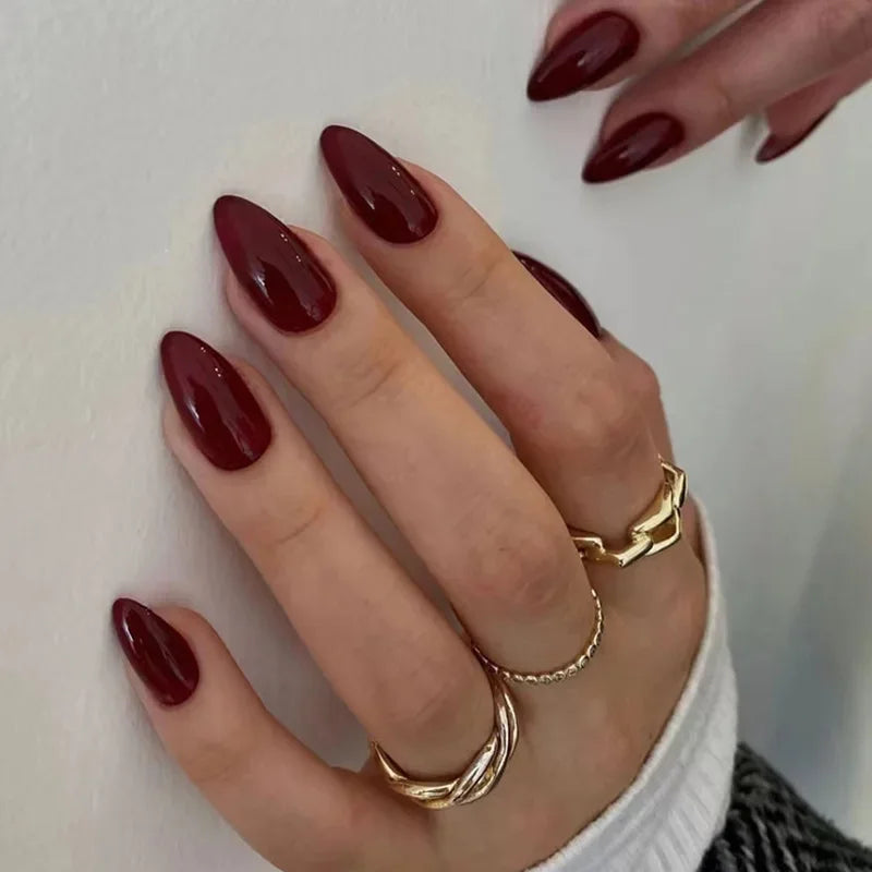 Lot de 24 faux ongles Sweet Love avec dégradé, réutilisables, courts et couvrants, pour femmes
