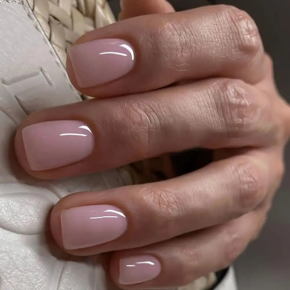Lot de 24 faux ongles blancs à la française, faciles à porter.