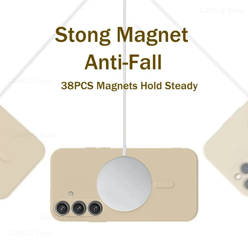 Étui de protection souple en silicone magnétique MagSafe - pour Samsung Galaxy