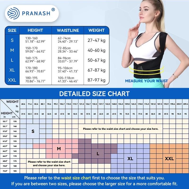 Correcteur de posture dorsal ajustable pour femmes et hommes - prévient le dos voûté, soulage les douleurs.