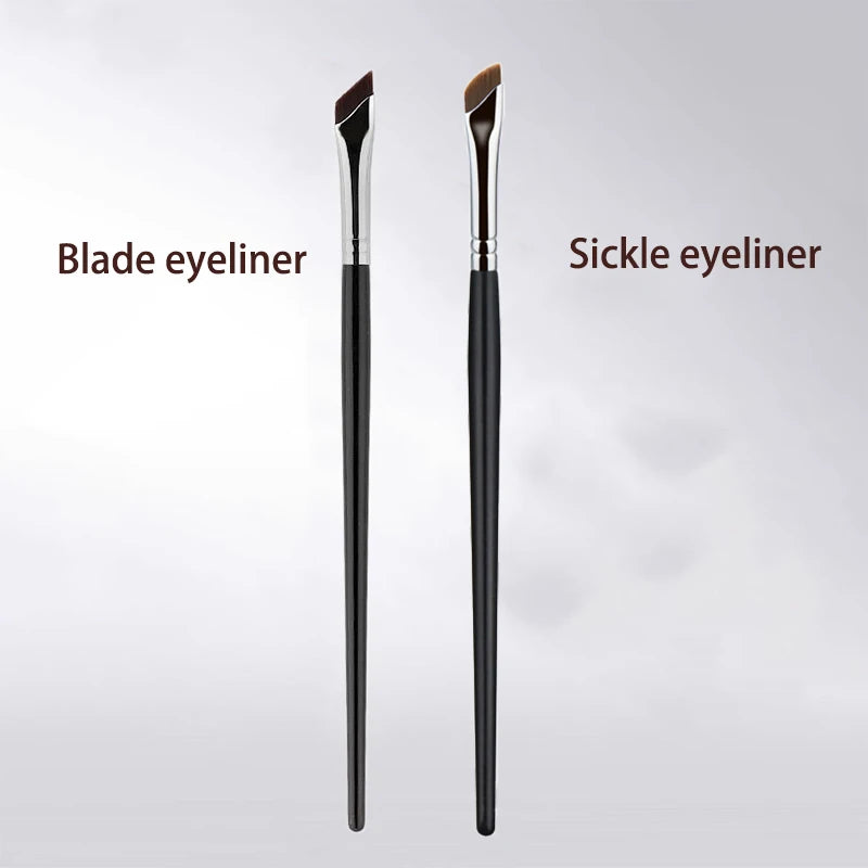 Pinceau eyeliner en forme de faucille, pinceaux pour le contour des yeux et le contour de l'œil