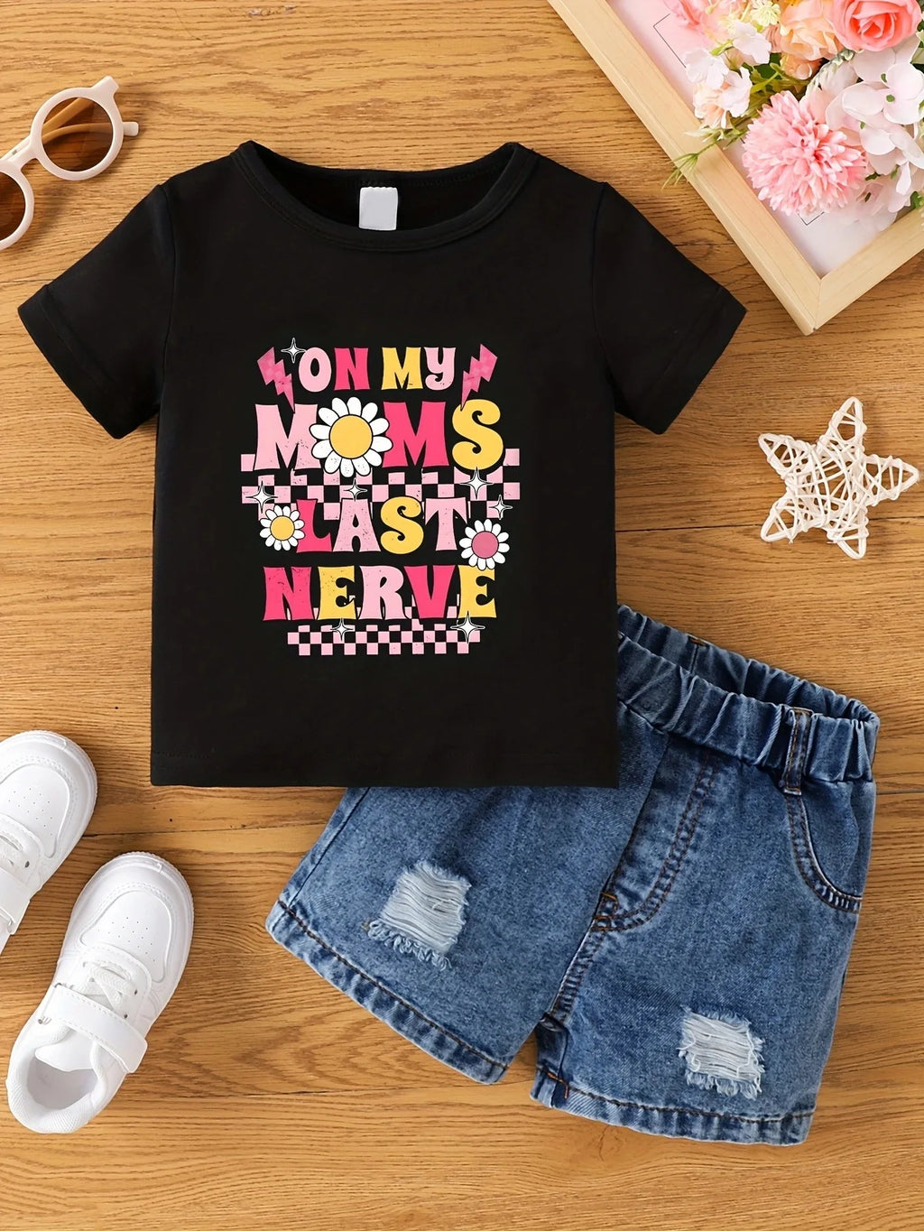 T-shirt d'été Aby pour filles. Short non inclus.