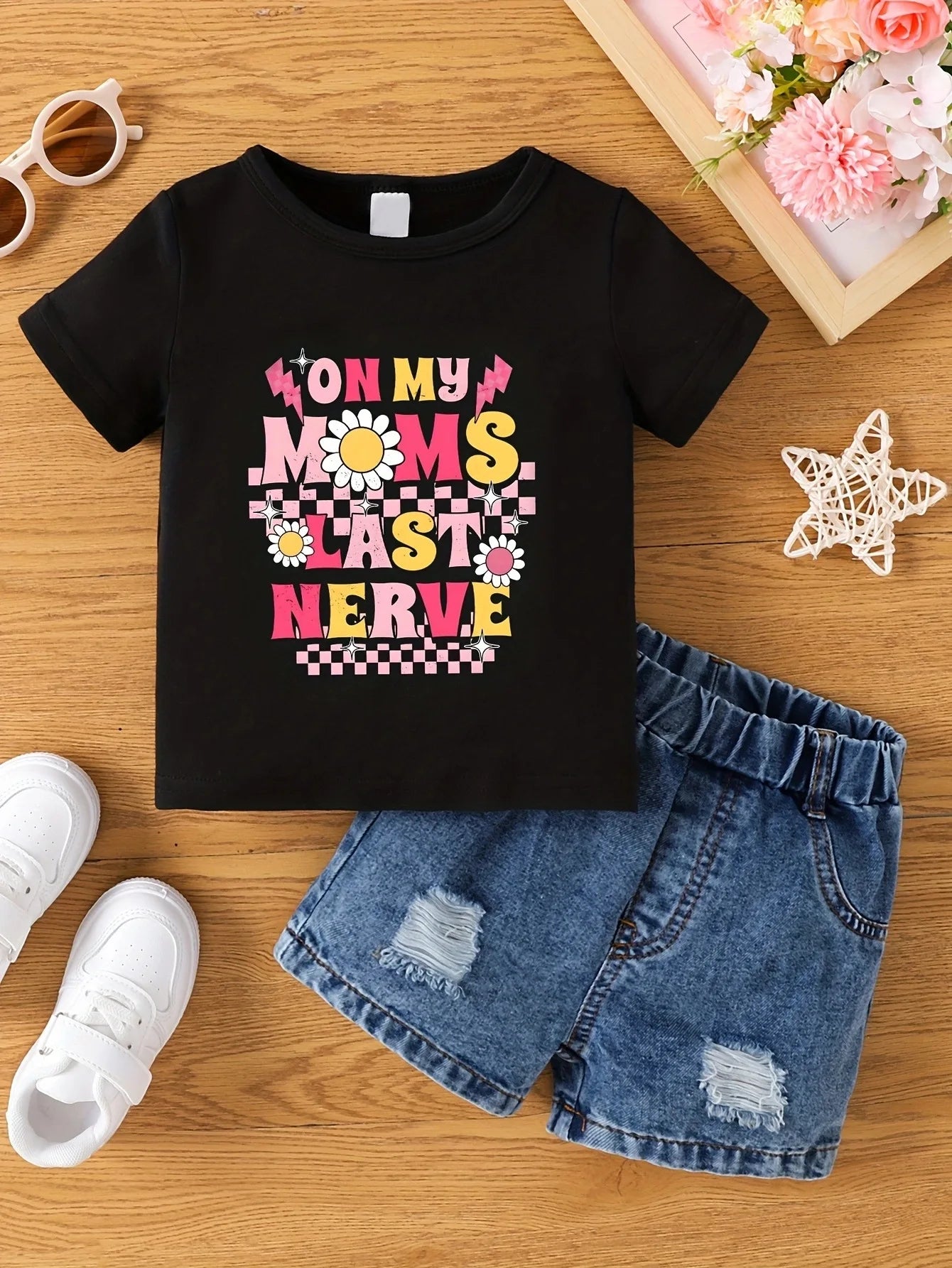 T-shirt d'été Aby pour filles. Short non inclus.