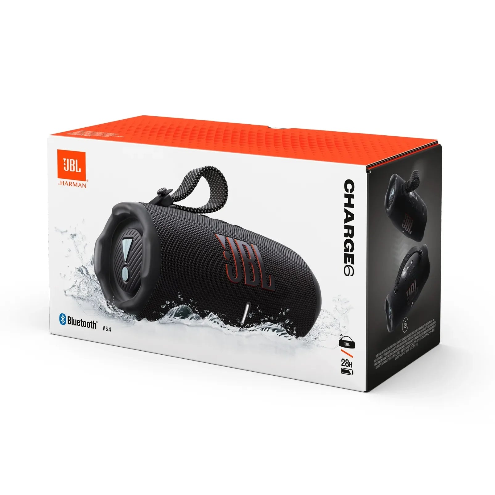 JBL Charge 6 Original‌ Enceinte sans fil étanche avec amplification des basses et tweeter de précision pour un son stéréo portable en extérieur‌