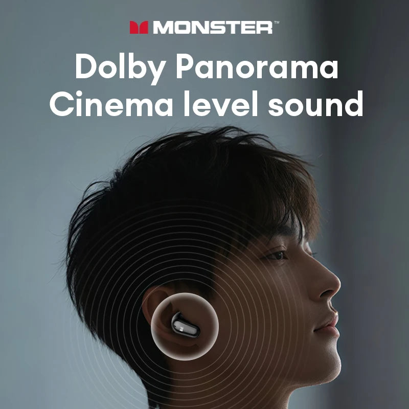 Écouteurs sans fil Monster MQT52 Bluetooth 5.4 : longue autonomie, son stéréo Hi-Fi, double mode et micro intégré.