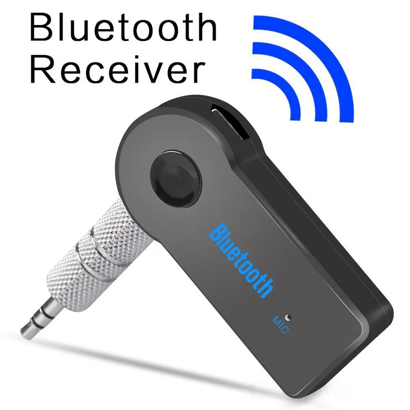 Récepteur Bluetooth 5.0 sans fil 2 en 1 avec prise jack 3,5 mm pour voiture, audio auxiliaire, émetteur-récepteur A2DP et kit mains libres