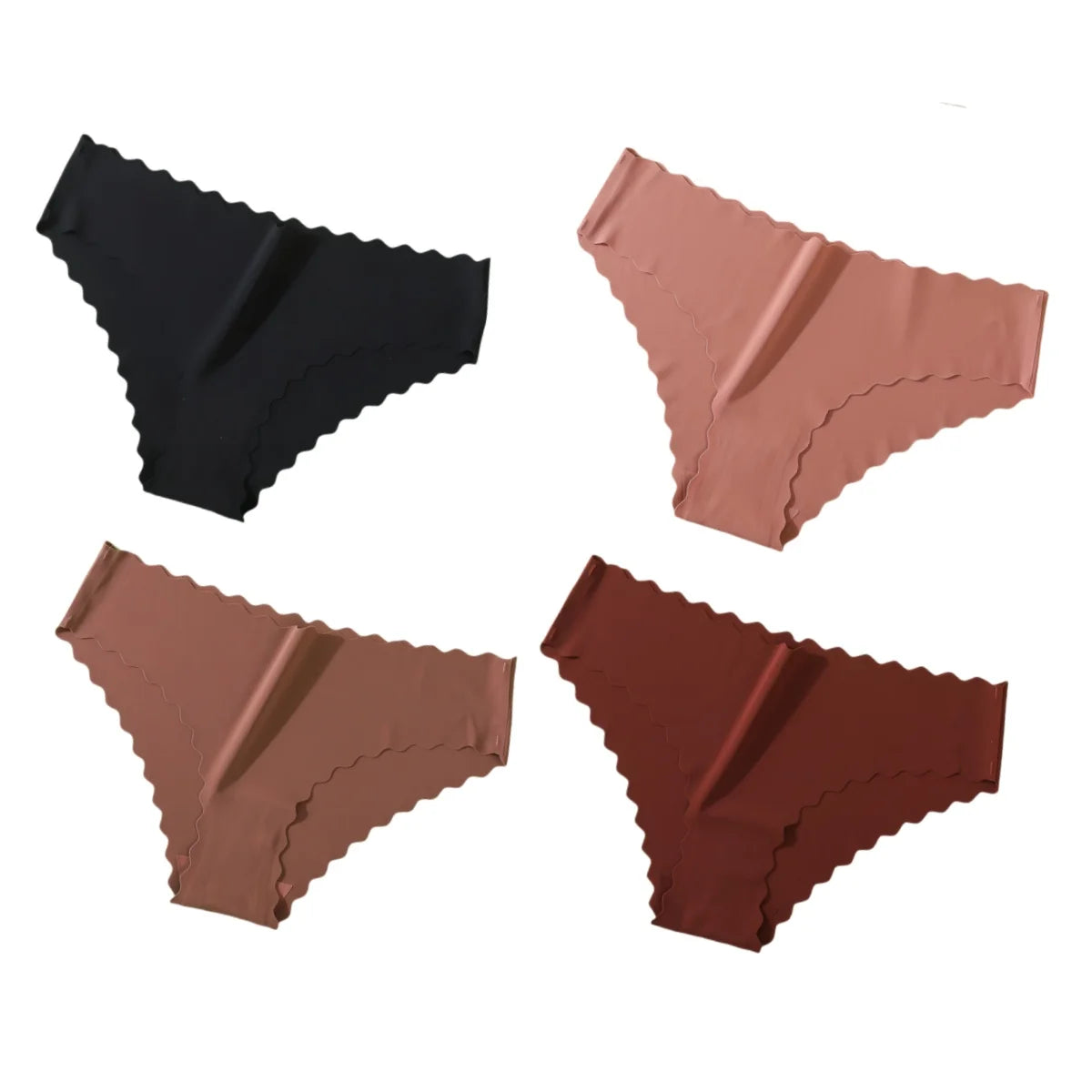 Ensemble de 4 culottes classiques pour femme, taille basse, tailles XS à XL.