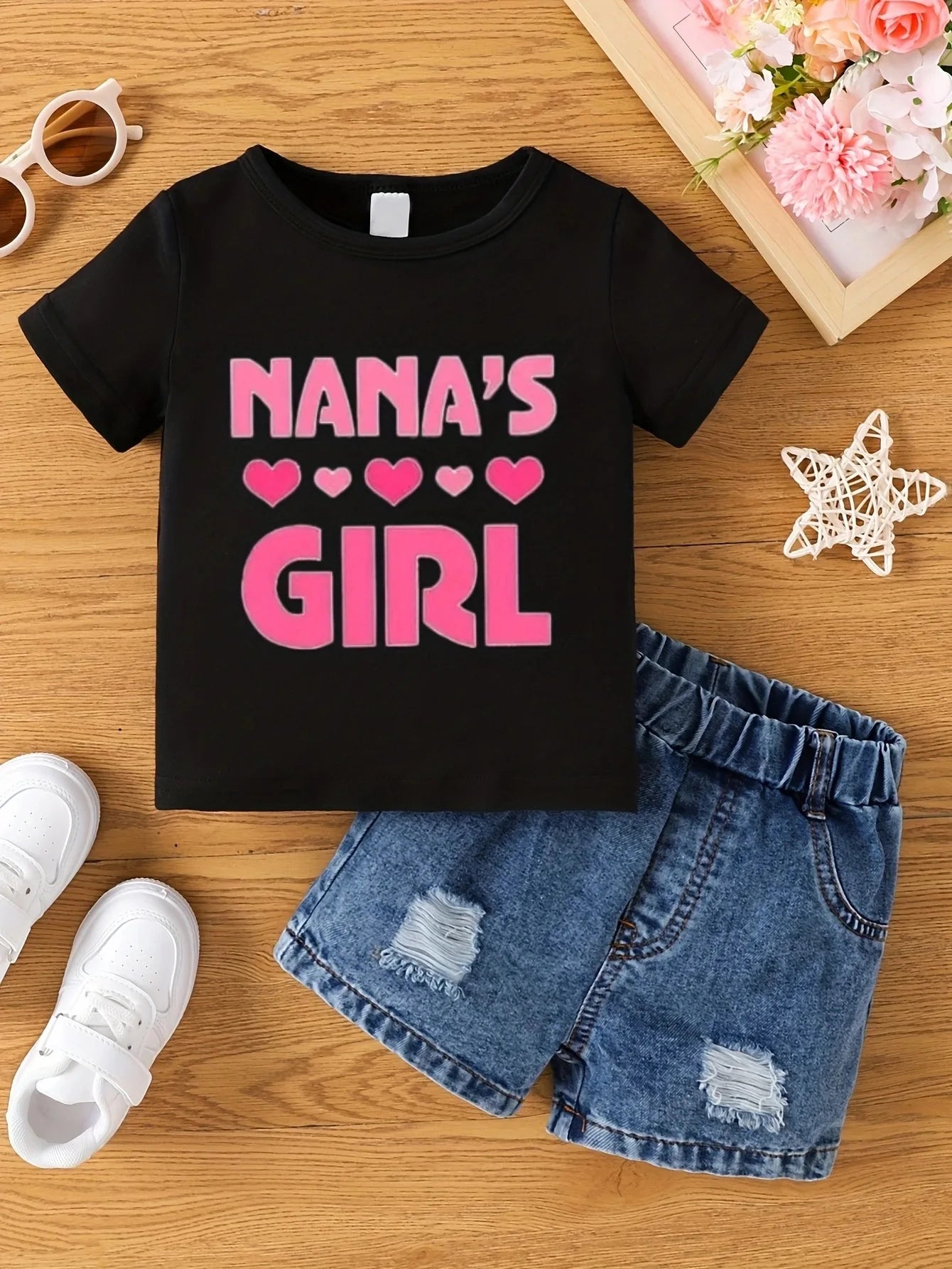 T-shirt d'été Aby pour filles. Short non inclus.