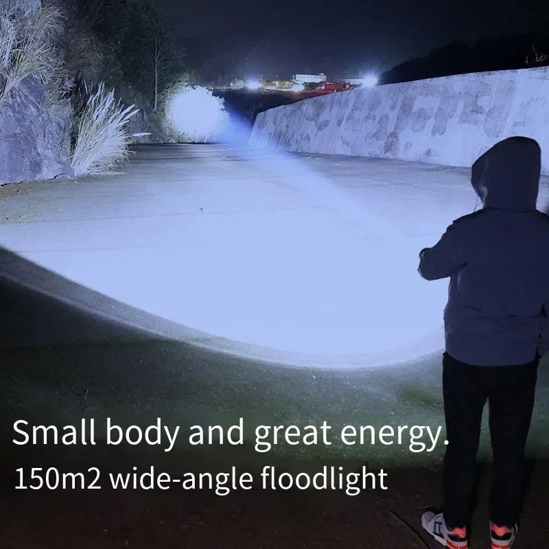 Mini lampe torche LED portable 3 LED ultra puissante, rechargeable par USB, batterie intégrée et clip stylo