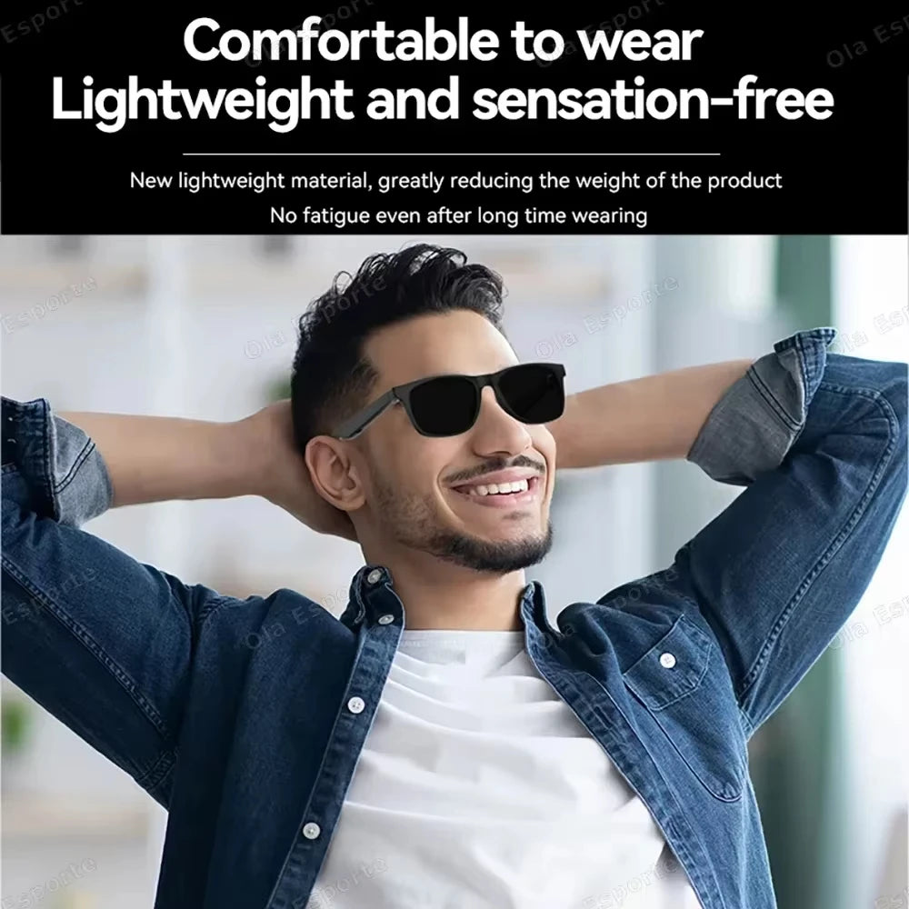 Lunettes intelligentes Lenovo avec caméra 8K, Contrôle tactile, enregistrement photo, traduction, assistant vocal, musique et Bluetooth sans fil.