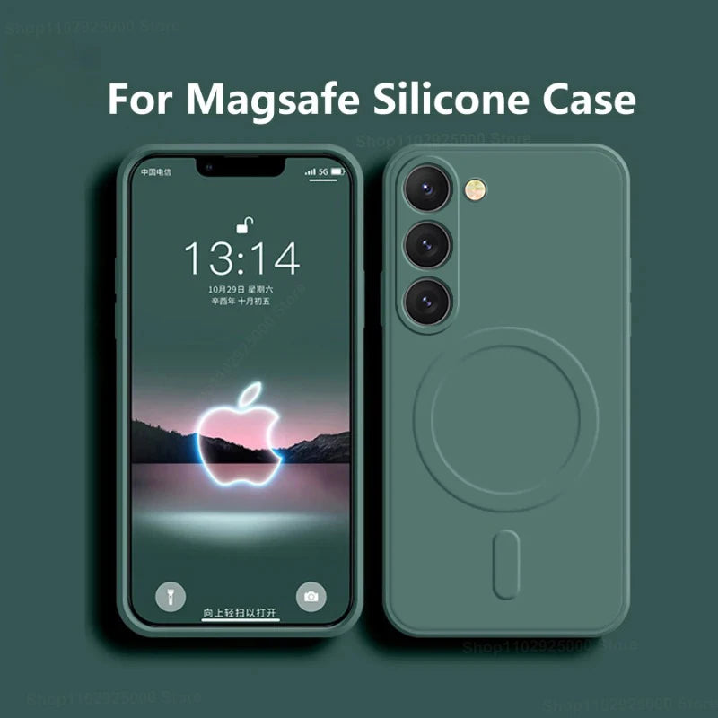 Étui de protection souple en silicone magnétique MagSafe - pour Samsung Galaxy