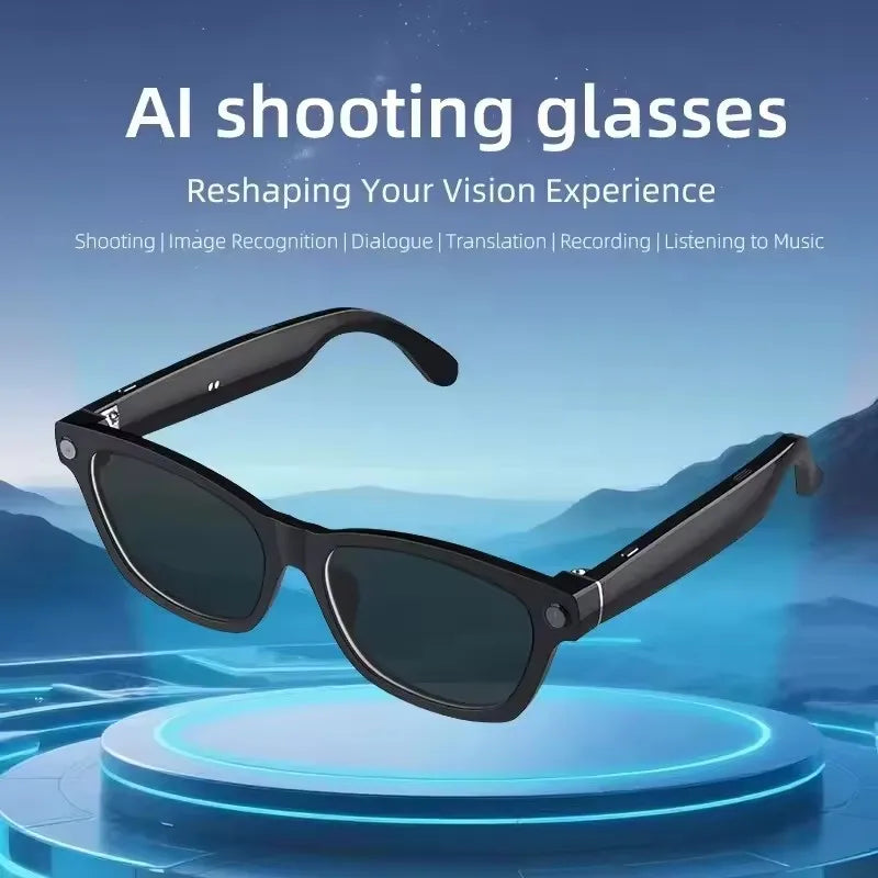 Lunettes intelligentes Lenovo AI : traduction IA, caméra HD 8 MP, prise de vue 4K, appels Bluetooth, enregistrement musical