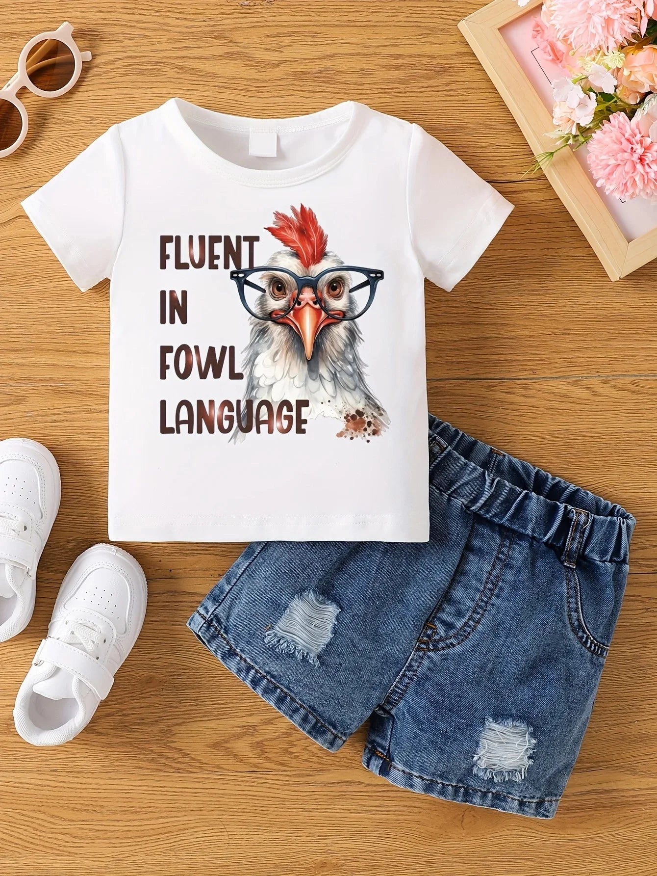 T-shirt d'été Aby pour filles. Short non inclus.