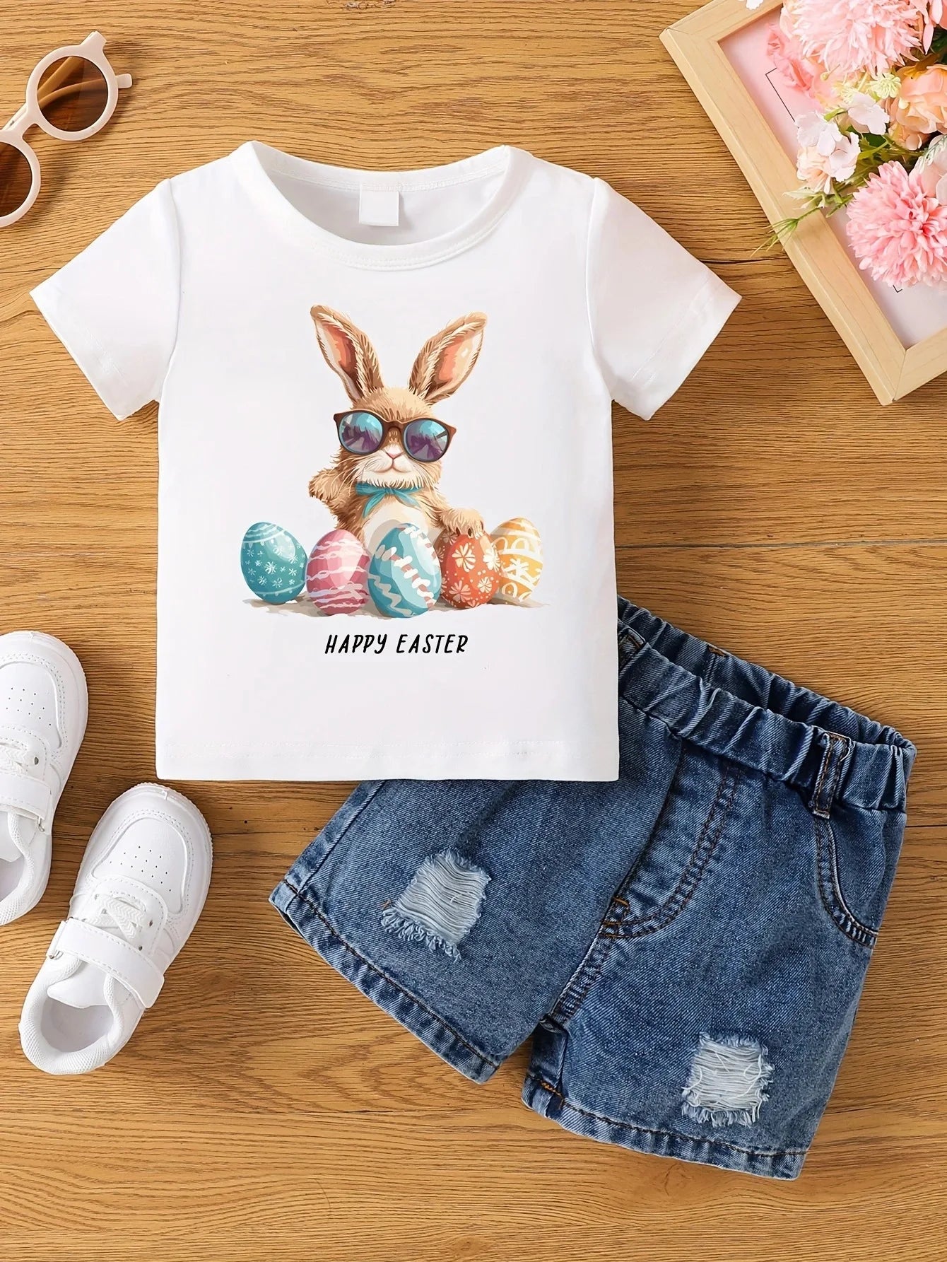 T-shirt d'été Aby pour filles. Short non inclus.