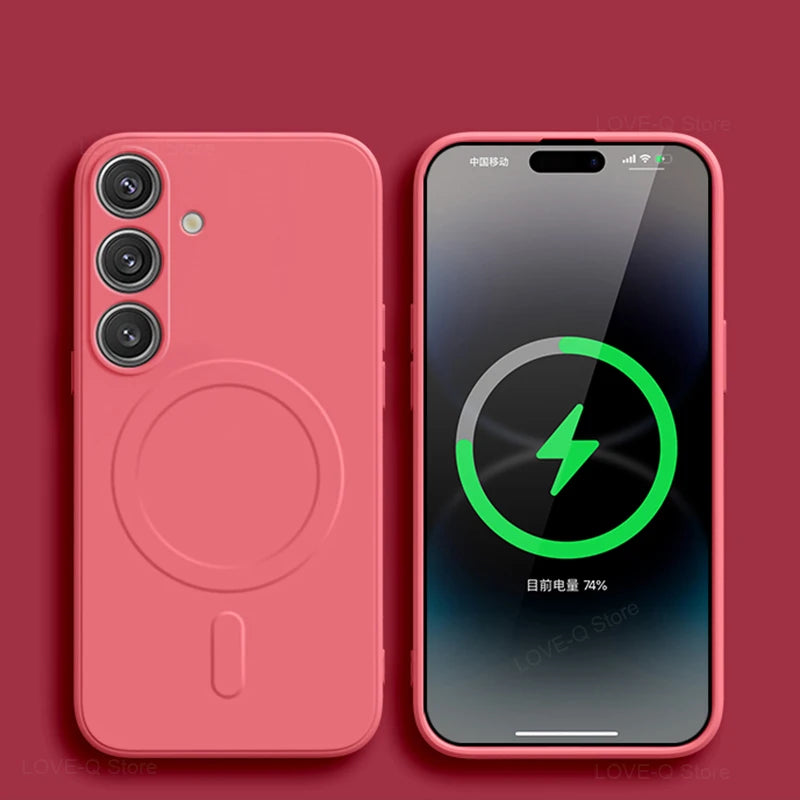 Étui de protection souple en silicone magnétique MagSafe - pour Samsung Galaxy