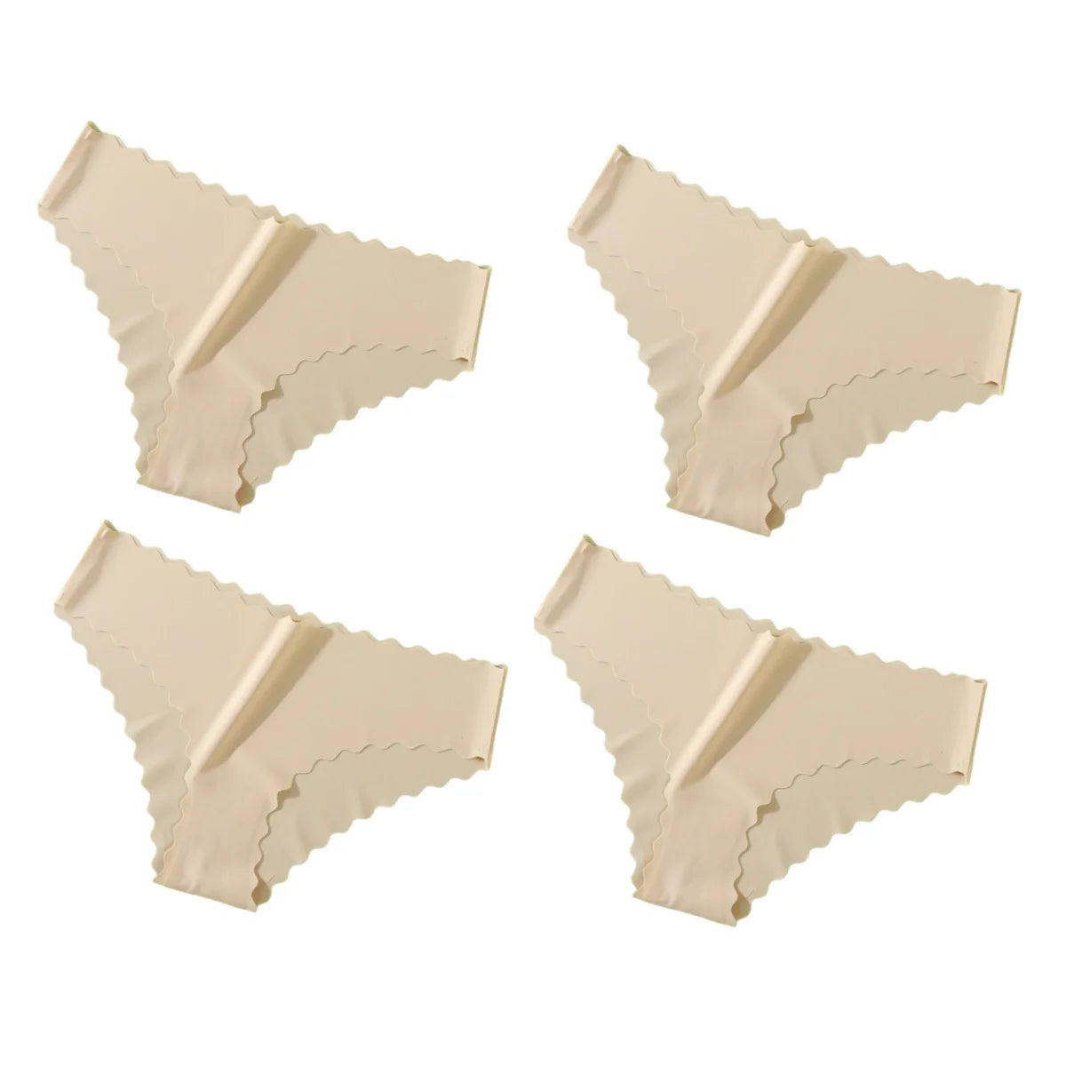 Ensemble de 4 culottes classiques pour femme, taille basse, tailles XS à XL.