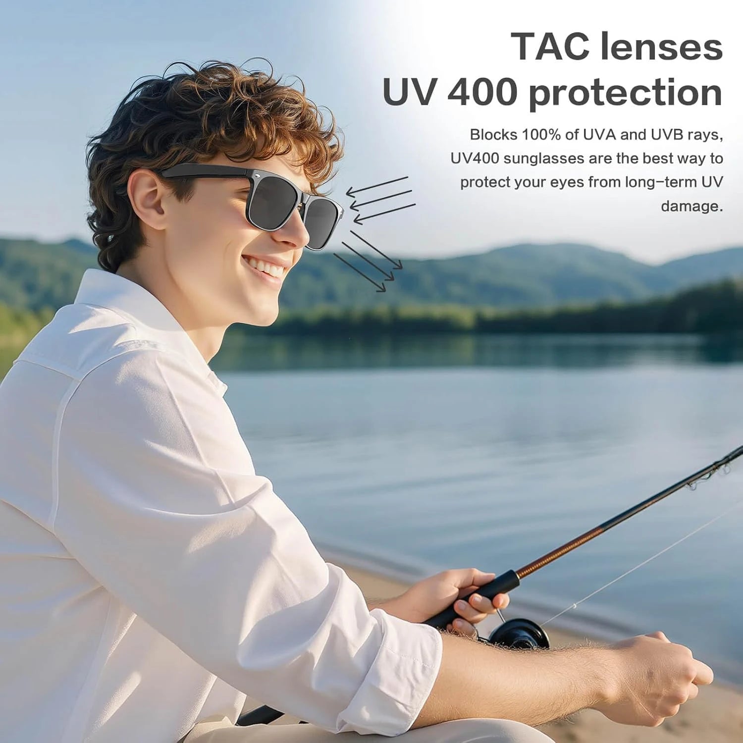 Lunettes intelligentes avec caméra IA 800 W, étanches pour homme , changement de couleur, traduction intelligente, enregistrement photo et vidéo, appels intelligents.