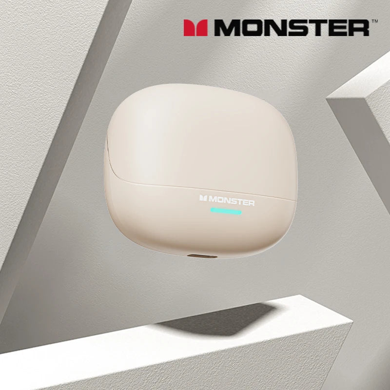 Écouteurs sans fil Monster MQT52 Bluetooth 5.4 : longue autonomie, son stéréo Hi-Fi, double mode et micro intégré.