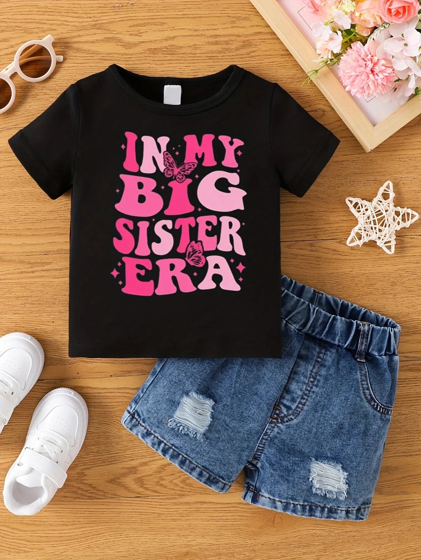 T-shirt d'été Aby pour filles. Short non inclus.